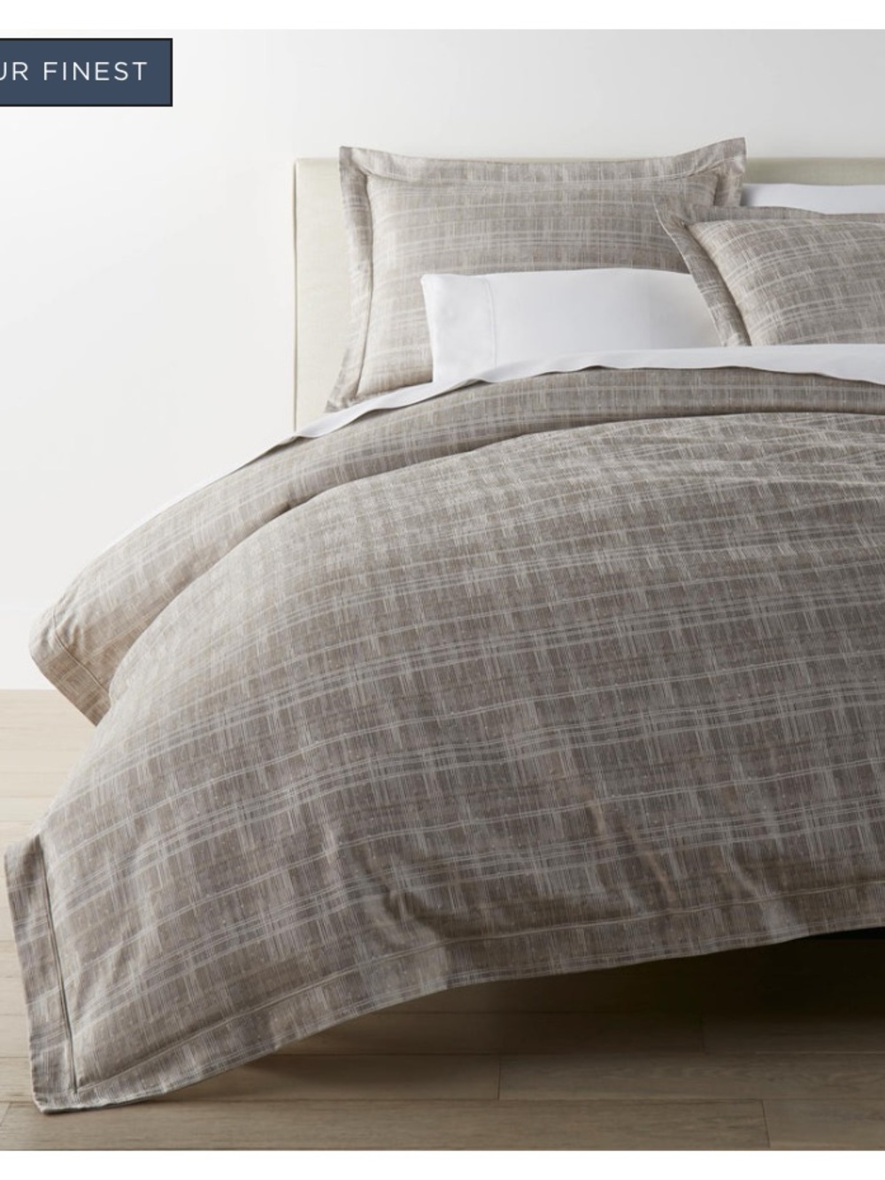 Peacock Alley Biagio Jacquard Duvet Cover Shams Set King USA Made Italian Cotton